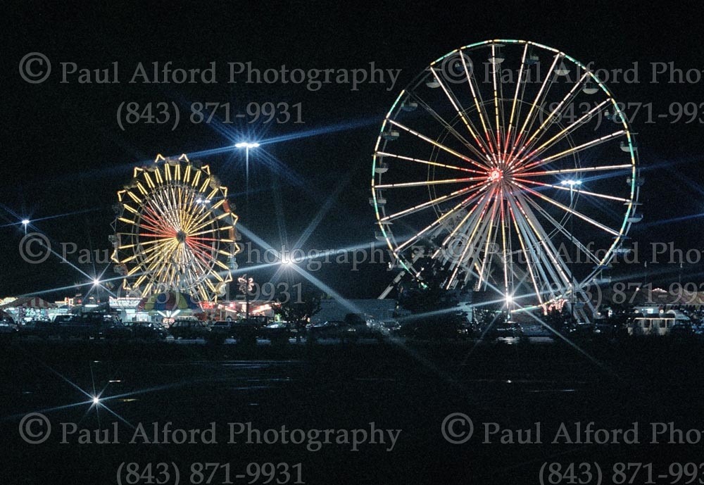 county fair, ferris wheel, merry go round, misc, night