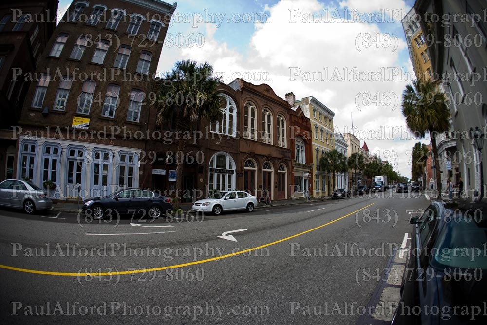 Charleston SC, Lowcountry, cars, city street, downtown