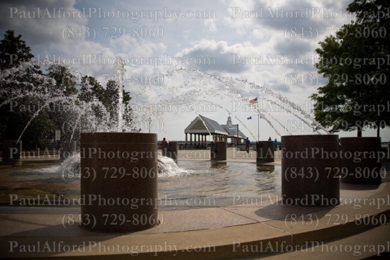 Charleston SC, Lowcountry, fountain, waterfront park