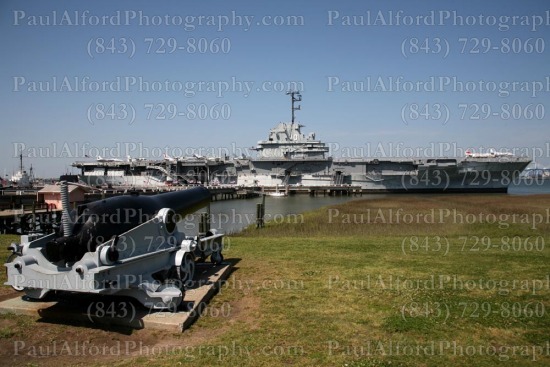 Charleston SC, Lowcountry, aircraft carrier, harbor, sunset, yorktown