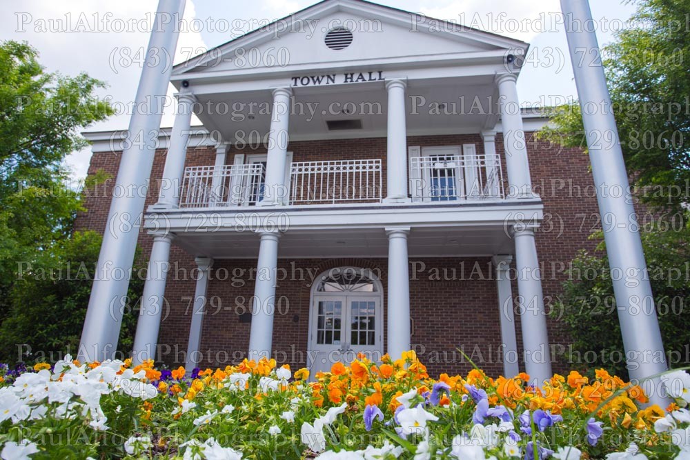 Summerville SC, city streets, town hall